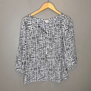 Merona print long sleeve blouse